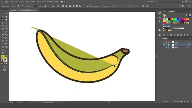 Adobe Illustrator Tutorial - Banana Vector Illustration