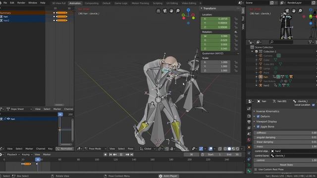 testing JiggleArmature 2.2.1 addon for blender - drunk boxer demo смотреть онлайн