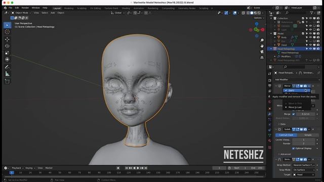 Modelling Challenge: Miraculous Marinette Dupain-Cheng (PART 4 - Retopo) смотреть онлайн