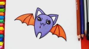 Как нарисовать Летучую Мышь Вампира в стиле кавайи