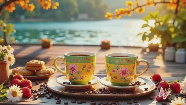 Positive Morning Spring Jazz ~ Upbeat Your Moods with Jazz Cafe Music & Happy Bossa Nova Piano смотреть онлайн