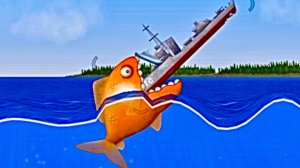 Золотая рыбка съедает всё в океане! Игра Tasty Blue