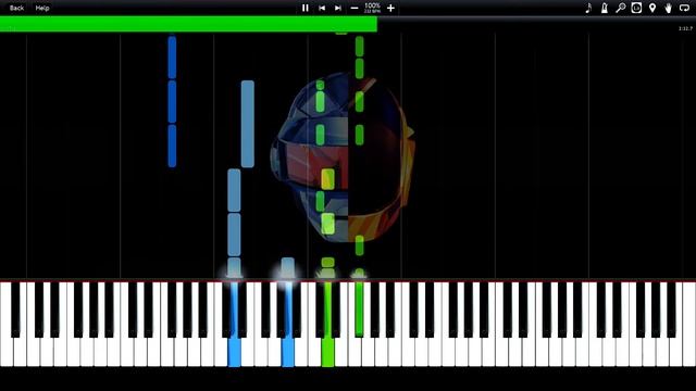 Daft Punk - Get Lucky Synthesia Piano Tutorial (midi) //subjazz смотреть онлайн
