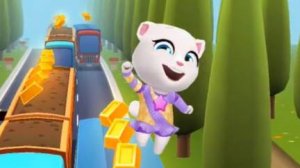 Гимнастка Анджела собирает золото Talking Tom Gold Run| Мультик Бегалки для малышей