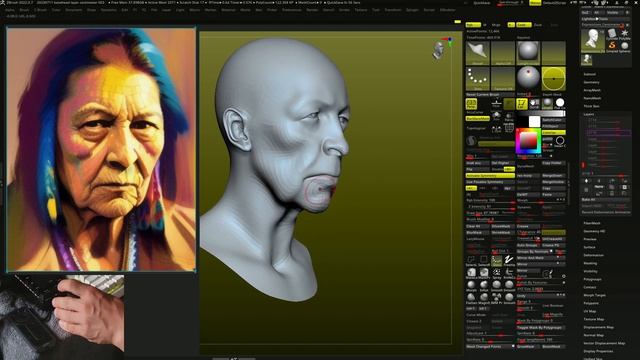 #zbrush, realtime 10min speed sculpting,3dconnexion,#spacemouse,wacom,cintiq24,cam view смотреть онлайн