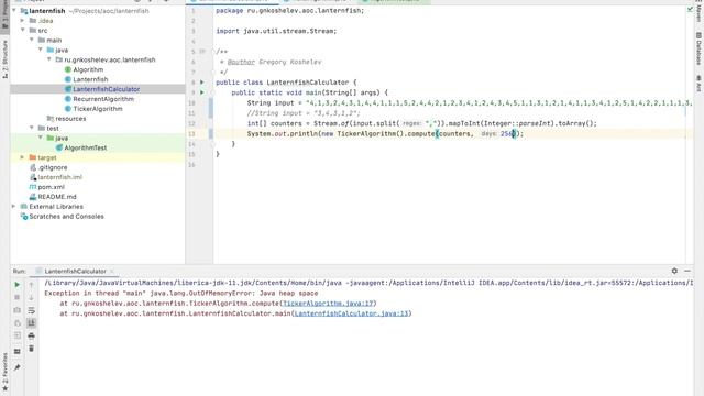 Advent of Code 2021: разбор задачи №6 от Гриши Кошелева, Java смотреть онлайн