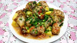 Куриные голени с картофелем в микроволновке! Вкусно и быстро!