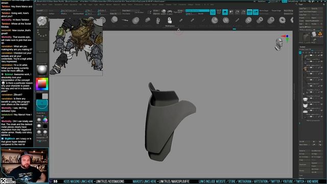3D Character Sculpting - Marco Plouffe's Twitch Stream of 2022-06-23 - Finishing the Blocking смотреть онлайн
