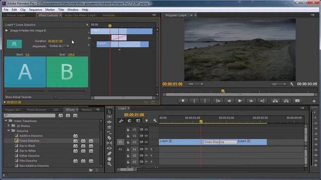 Adobe Premiere Pro урок 05 Добавление переходов видео уроки Adobe Premiere Pro смотреть онлайн