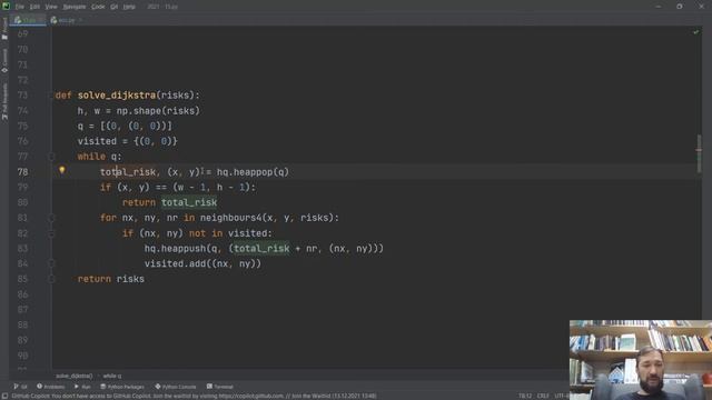Advent of Code 2021: разбор задачи №15 от Паши Егорова, Python смотреть онлайн