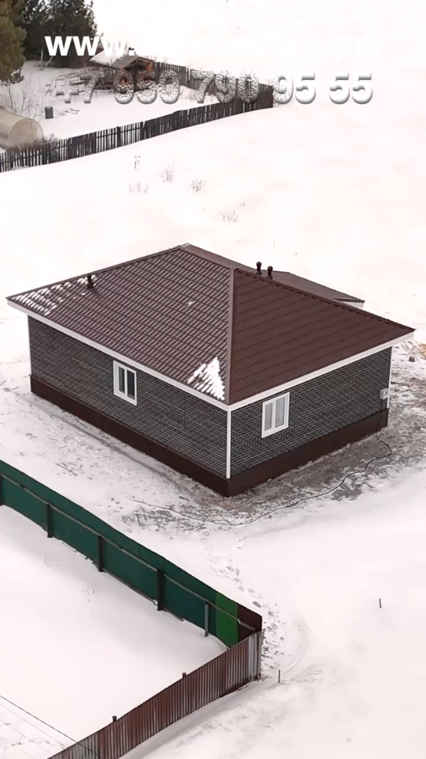 Популярный одноэтажный энергосберегающий каркасный дом 75 кв. м