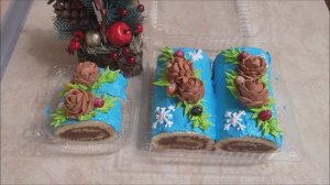 НЕ ломается НЕ трескается.БЫСТРЫЙ БИСКВИТНЫЙ РУЛЕТ с ШОКОЛАДНЫМ КРЕМОМ.Украшение ПОКОРИТ ВСЕХ