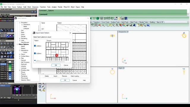 How to import hatch files? #rhinoceros #jwellery #cad #3d #matrix #fulltutorial смотреть онлайн