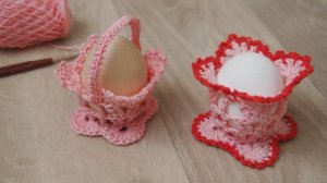 Подставка для пасхальных яиц крючком.Вязание крючком корзиночки Урок 74 A stand for a crocheted egg