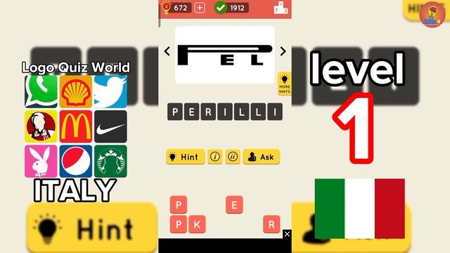 Logo Quiz World, Italy. level 1 answers #logoquiz @brainitquizzes смотреть онлайн