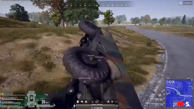 В PUBG лучшая физика. БРДМ против Dacia. смотреть онлайн