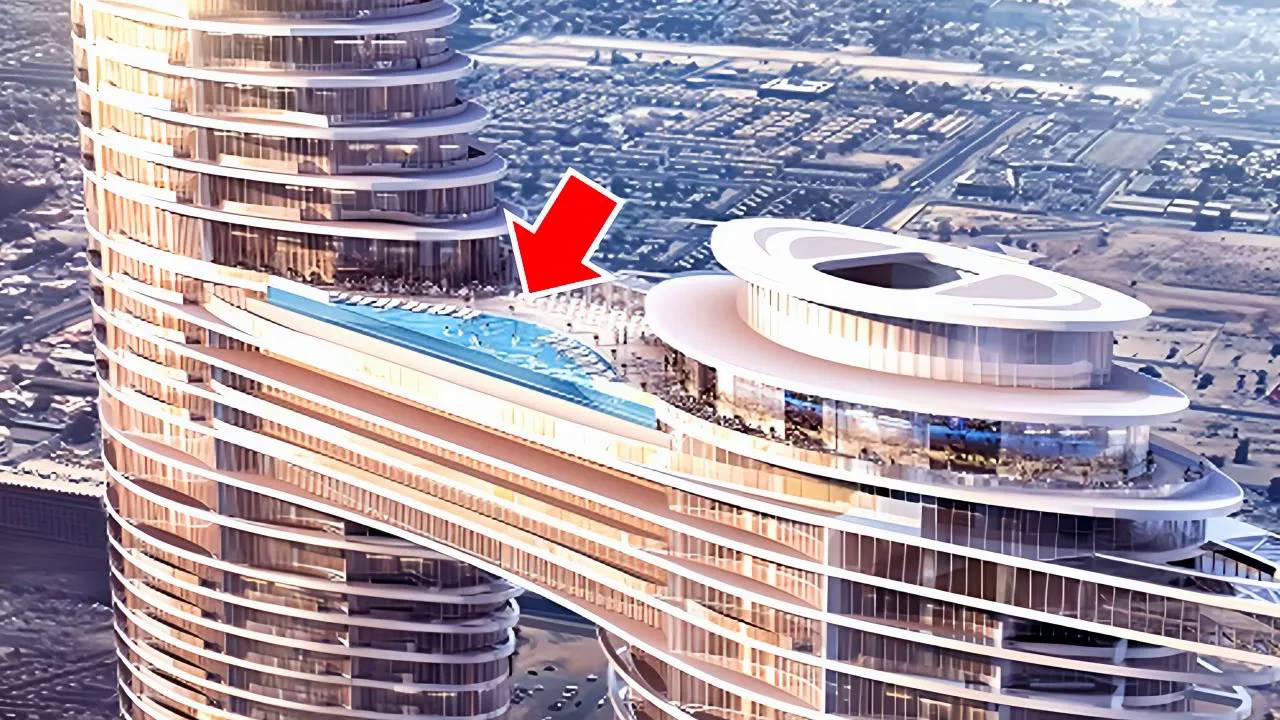 Address Sky View Hotel Dubai - Infinity Pool with Burj Khalifa View (4K Tour & Vlog) смотреть онлайн