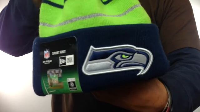 Seahawks '2014 THANKGIVING DAY' Knit Beanie Hat by New Era смотреть онлайн