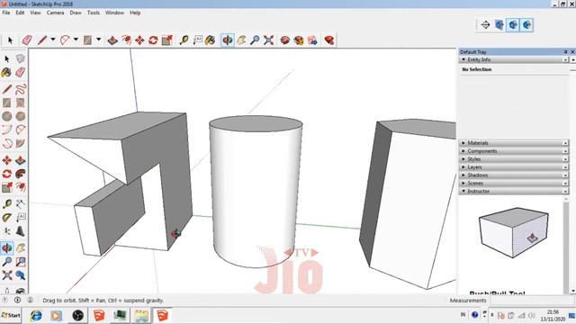 TUTORIAL SKECTHUP BASIC - BELAJAR PUSH / PULL смотреть онлайн