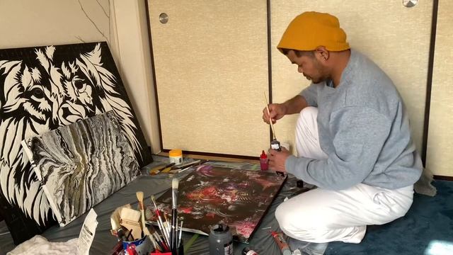 PAINTING A PANTHER USING ACRYLICS / Abstract Cartier’s Panther смотреть онлайн