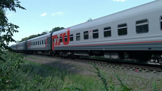 Тепловоз ТЭП70БС-281 с пассажирским поездом 210В Белгород - Воронеж смотреть онлайн