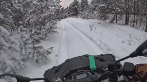 Loncin xwolf 300. Зимняя прогулка по лесу. Обкатываем квадроцикл.