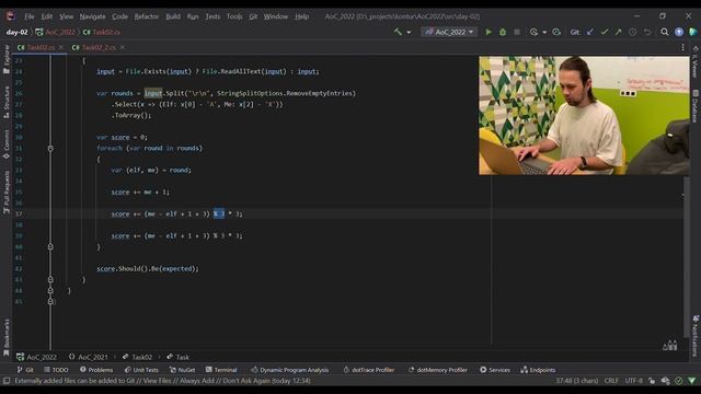 Advent of Code 2022: День 2 — Rock Paper Scissors, C# смотреть онлайн