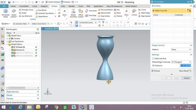 #flower Pot Part-2 #water Bottle # NX-12 # Surfacing Command # Product Designing