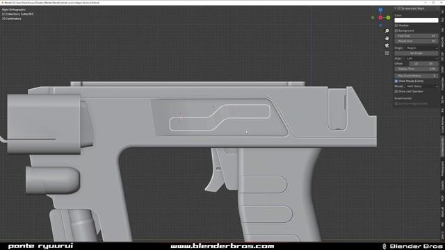 Scifi medigel gun concept blockout in Blender смотреть онлайн