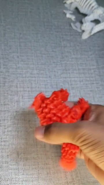 Red Dinosaur 3d Printed