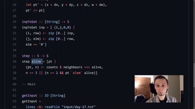 Advent of Code 2020: играем с клеточными автоматами в разборе задачи №17 от Артёма Пеленицына смотреть онлайн