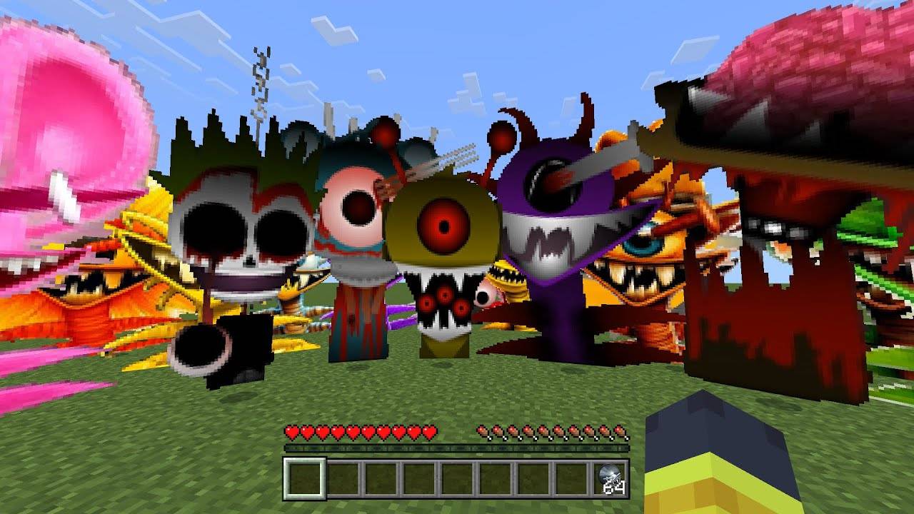 Мод All Phase 10 SPRUNKI Incredibox в Minecraft PE | Incredibox Sprunki смотреть онлайн