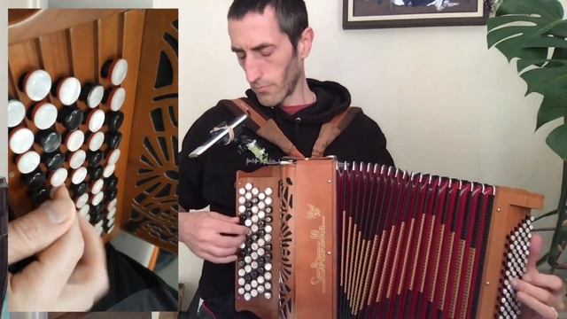 Learn The Mountain Road reel - played slowly, then faster on a Saltarelle Bourroche CBA смотреть онлайн