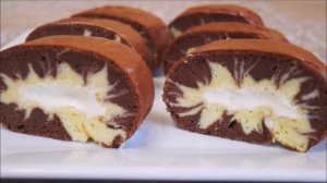 Бисквитный рулет УРАГАН простой и быстрый рецепт бисквитного рулета А ГЛАВНОЕ УДИВИТЕЛЬНО