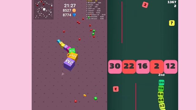 Cube Arena 2048 Vs Blocky Snake 2048