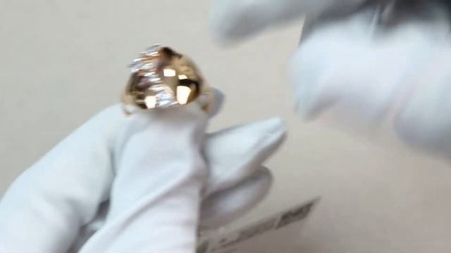 Кольцо из золочёного серебра AQUAMARINE с фианитом А64775А-п смотреть онлайн