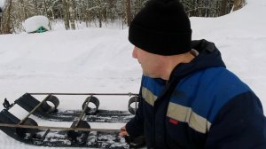 Сани для мотобуксировщика за 1000руб своими руками.