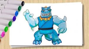 Как нарисовать Гуджитсу  Тайро Дино Пауэр _Учимся рисовать