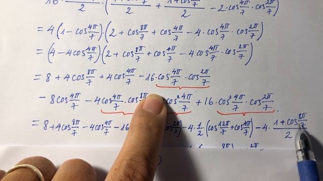 Tính A=tan(pi/7).tan(2pi/7).tan(3pi/7)
