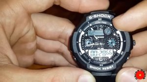 Часы Skmei S Shock 0931 настройка и проверка на водонепроницаемость