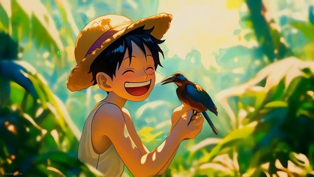 Луффи с Птичкой | Luffy and Bird Friendship | One Piece - Живые Обои смотреть онлайн