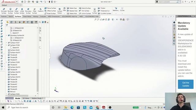 1- Filled Surface with constraint curves - Racing Car - Solidworks Surfaces смотреть онлайн