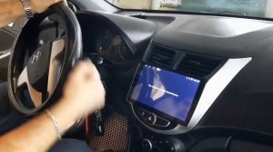 Штатная магнитола AHD 9327 с памятью 2/32гб для Hyundai Solaris 2014 г.в.