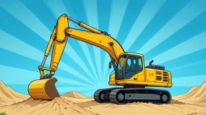 Песенка про ЭКСКАВАТОР для малышей | Песенка про машинки | Мультики про машинки