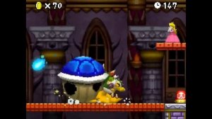 New Super Mario Bros DS All Castle Bosses with Giant Star Luigi