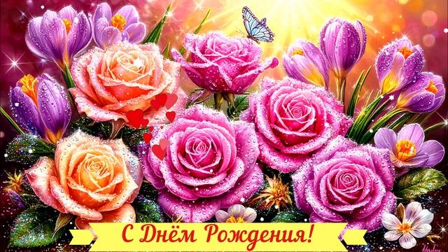 С Днём Рождения! Поздравление Открытка Великолепная смотреть онлайн