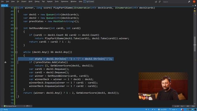 Advent of Code 2020: Скользящий хэш? В очередь! Или разбор задачи №22 от Паши Егорова смотреть онлайн
