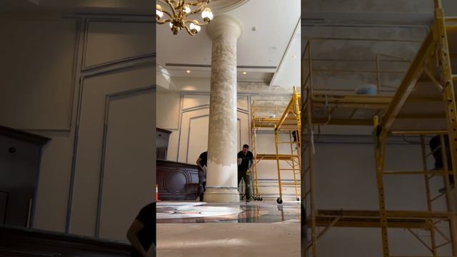 Always a good time doing venetian plaster on this column, Exotic Wall Finishes and design смотреть онлайн