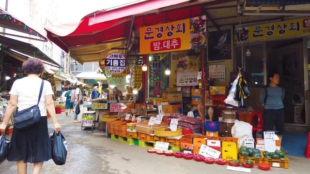 [4K SEOUL] Walking in Korea's largest traditional market in Cheongnyangni, Seoul. KOREA MARKET WALK смотреть онлайн