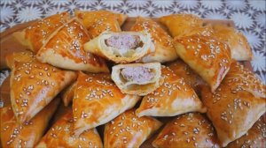 САМСА с МЯСОМ простой рецепт БЕЗДРОЖЖЕВОЕ тесто БЕЗ ЯИЦ ВКУСНЫЕ и СЫТНЫЕ пирожочки